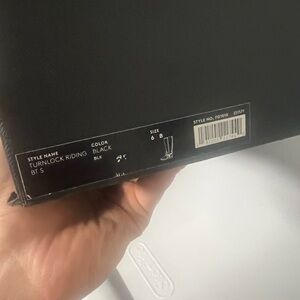 Coach Black Turnlock Riding Boots